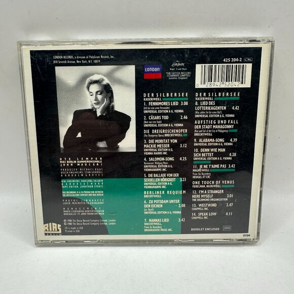 Ute Lemper Sings Kurt Weill CD London Label 425 204-2 Booklet Included - Picture 2 of 5